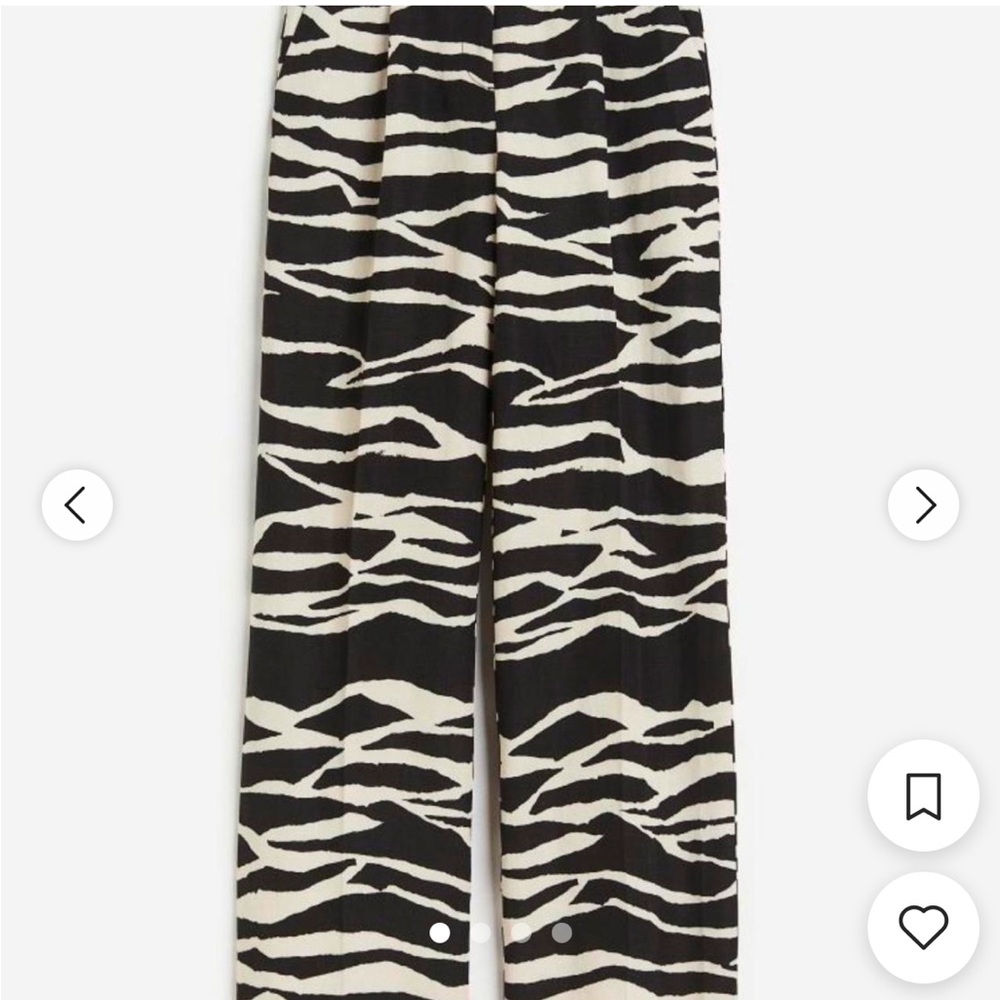 H&M Black and White Wrap Maxi pants
